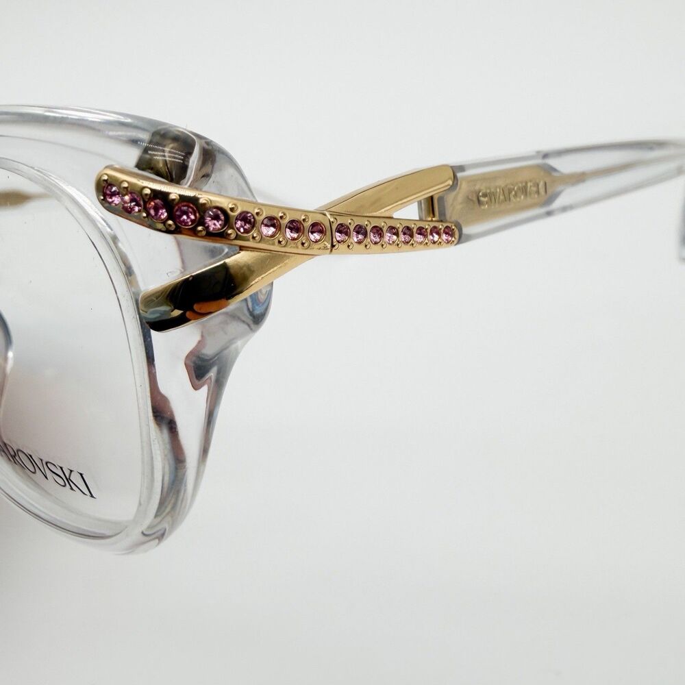 Swarovski SK2032 Eyeglasses Frames Transparent Crystal Demo Lenses 54mm NEW - Picture 7 of 16